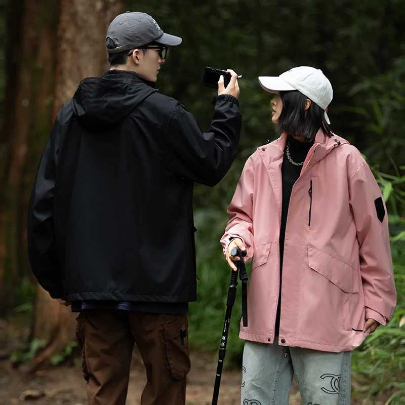 CHRLCK Men Women Waterproof Hiking s Windproof Windbreaker Coat Unisex Breathable Fishing Camping Trekking M260325