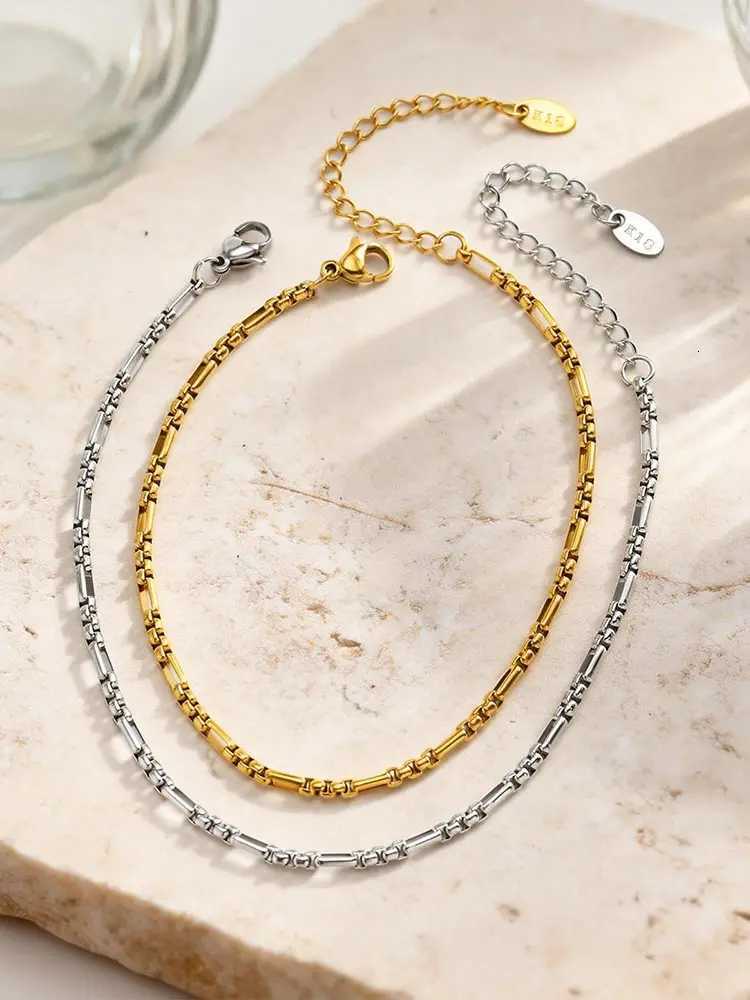 Stainless Steel Womens Anklets 18K Gold Plated Waterproof Foot Jewelry Adjustable Chain Ankle for Beach Jewelry H260325 - view 6