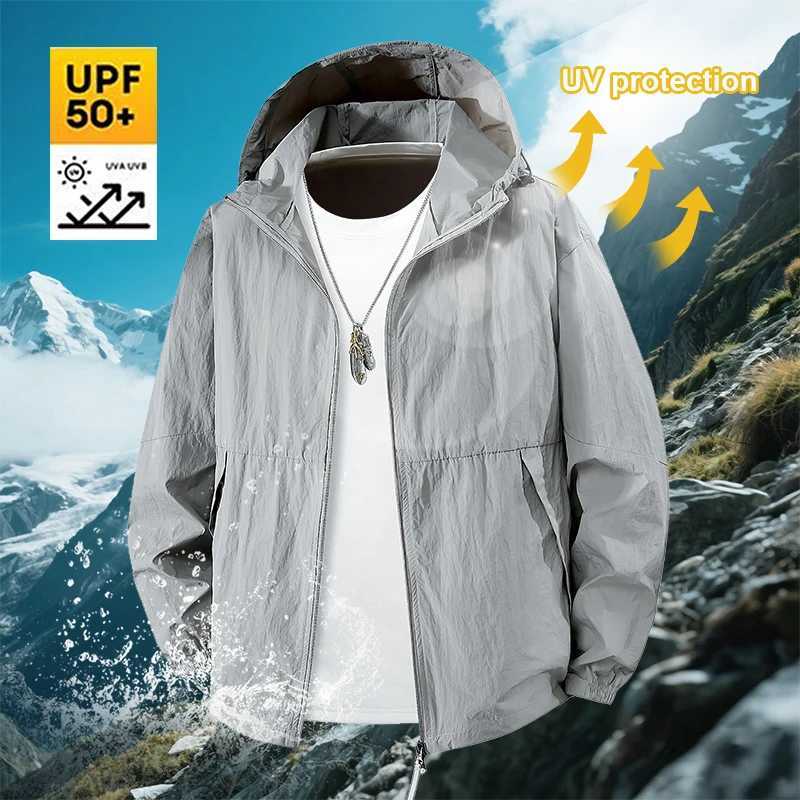Hiking Men UPF 50 Summer Unisex Waterproof Quick Dry Camping Windbreaker Trekking Fishing Rain Outdoor Anti UV Clothes M260325