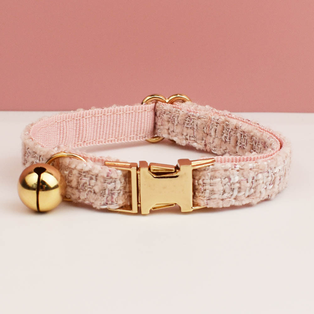 Pet Collar Camellia Style Series Designer Cute Bell Comfortable Adjustable For Cats And Dogs