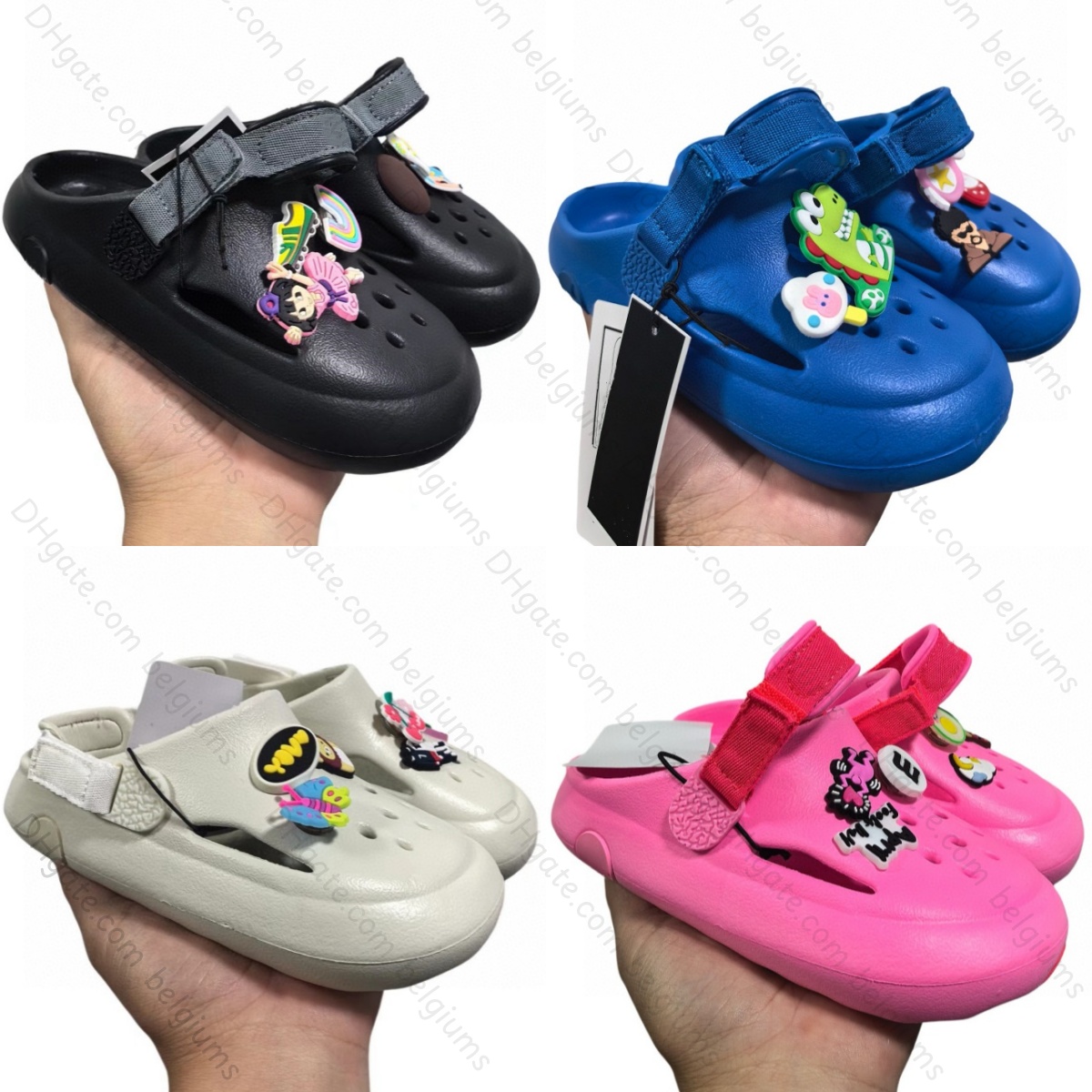 Kids Sandals Designer Boys Girls Slippers Toddlers Baby Clogs Children Slides Youth Outdoor Sandal Summer Black Beige Blu Rose Pink eur 22-35