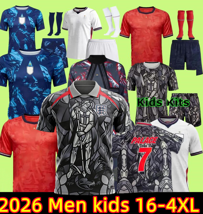 16-4XL ENGLANDs soccer jerseys 2026 KANE STERG RASHFORD SANCHO GREALISH MOUNT FODEN HENDERSON 26 27 national football shirt men Full Sets fans player