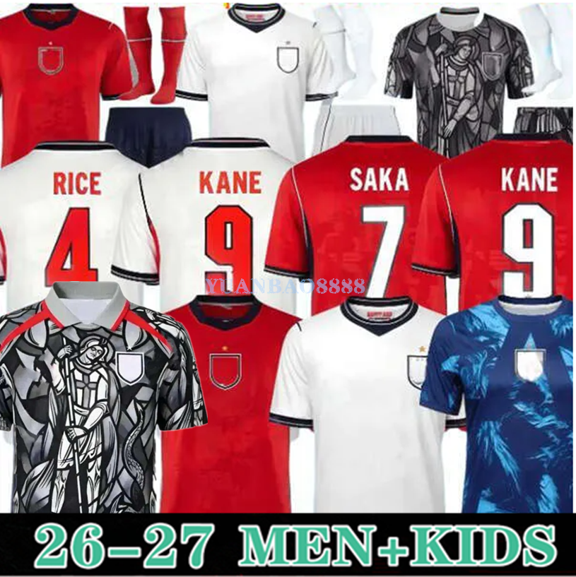 england football shirt BELLINGHAM Soccer Jersey RASHFORD KANE SAKA RICE FODEN 2025 20206 National Team Home White Away Men Kid Women Men Kids Kit S-4XL
