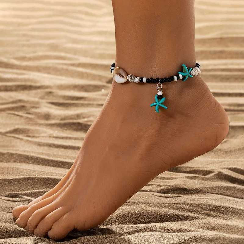 Bohemia Shell Anklet For Women Colorful Rice Beads Handmade Braided Rope On Leg Beach Barefoot Sandal Leg Chain Jewelry H260325 - view 3