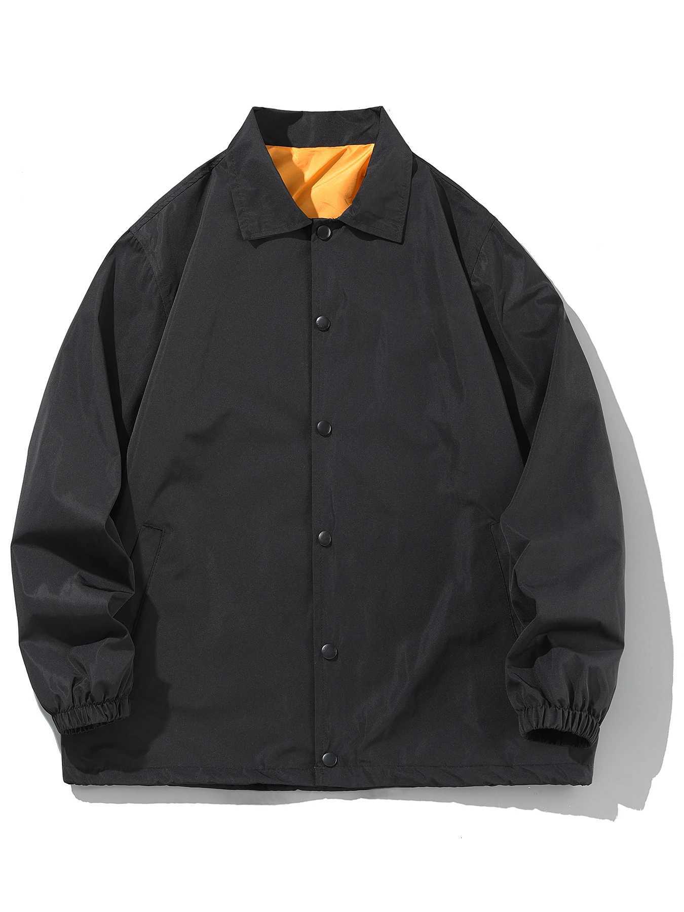 Mens lapel jacket for outdoor casual all-match fashion solid color spring and autumn popular lapel jacket C260325