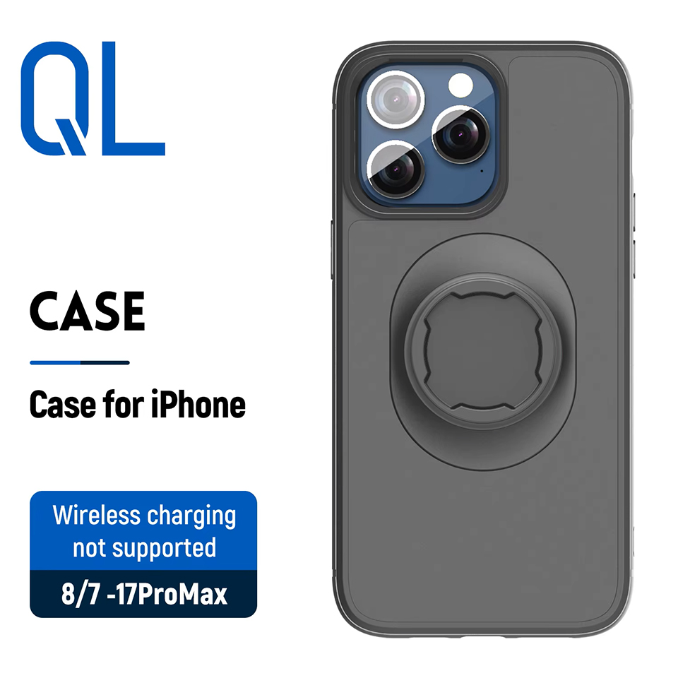 Bike Cycling Phone Case with Lock-in Design, Compatible with Quad-lock Mounts, Motorcycle Phone Holder for iPhone 17/16/15/14/13/12 Plus/Air/Pro Max