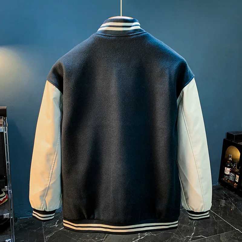 Classic Colorblock Baseball Uniform Mens Coat Stand Collar Fashion Brand High-End Embroidered Jacket All-Matching Clothes C260325