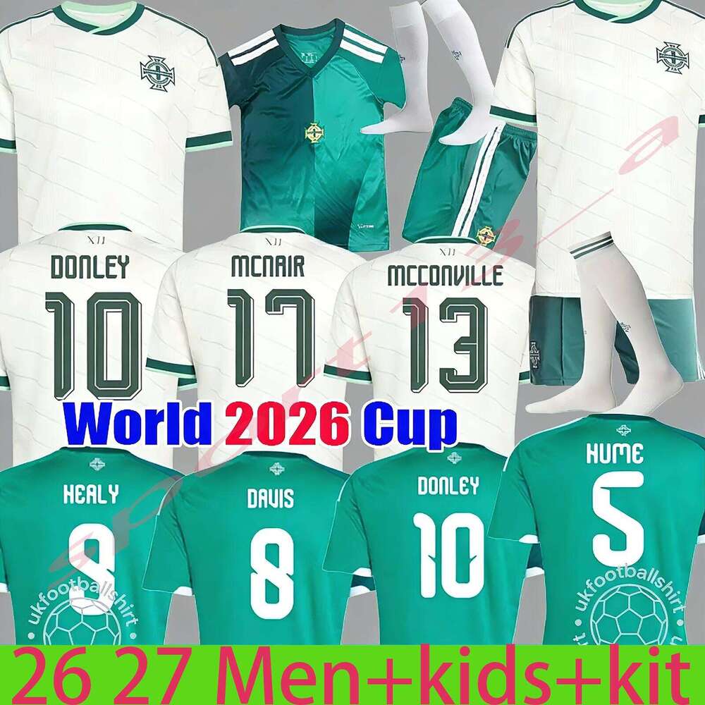 Northern Ireland jersey 26 27 World Cup Mens Home away uniform Fans player soccer jerseys kids set football shirts home green away white Men kids kit football jersey