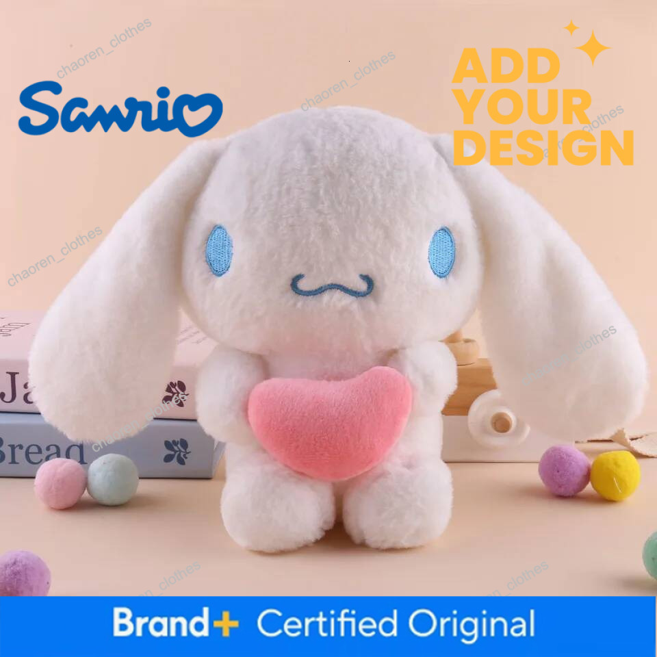 Designer 22cm Sanrio Hello Kitty Kuromi Pillow KT Plush Toy Girls Soft Stuffed Animal Toys Heart My Melody Cinnamoroll Stuff Doll Gifts