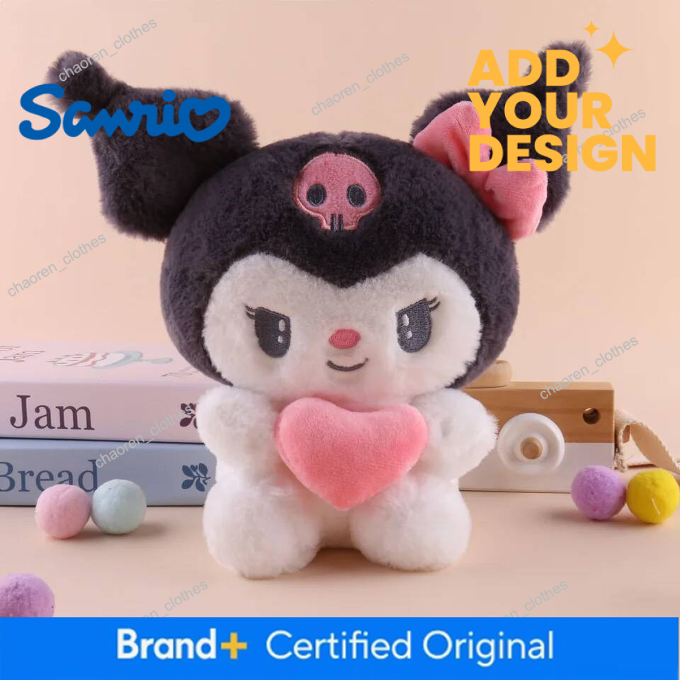 Designer 22cm Sanrio Hello Kitty Kuromi Pillow KT Plush Toy Girls Soft Stuffed Animal Toys Heart My Melody Cinnamoroll Stuff Doll Gifts