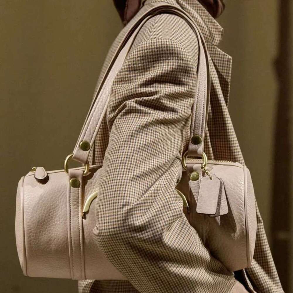 High End Pillow Light Luxury Boston Shoulder Bag For Women Vintage Cylindrical Underarm Bag Factory Wholesale