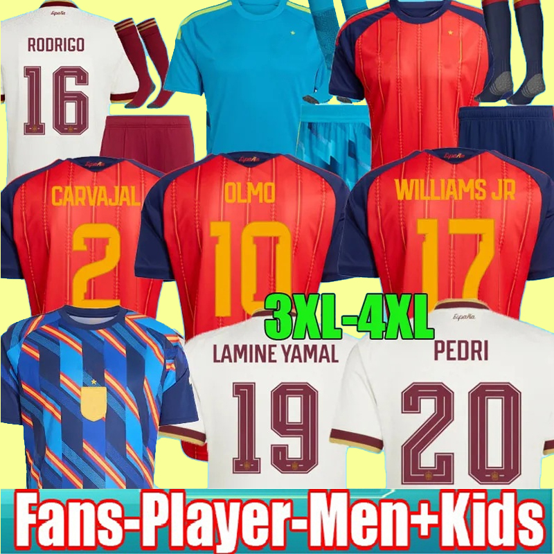 S-4XL spainS 2026 Soccer Jersey LAMINE YAMAL CARVAJAL 26 27 National Team Football Shirt Men Kids Kit FERRAN Camisetas Espana RODRI WILLIAMS JR