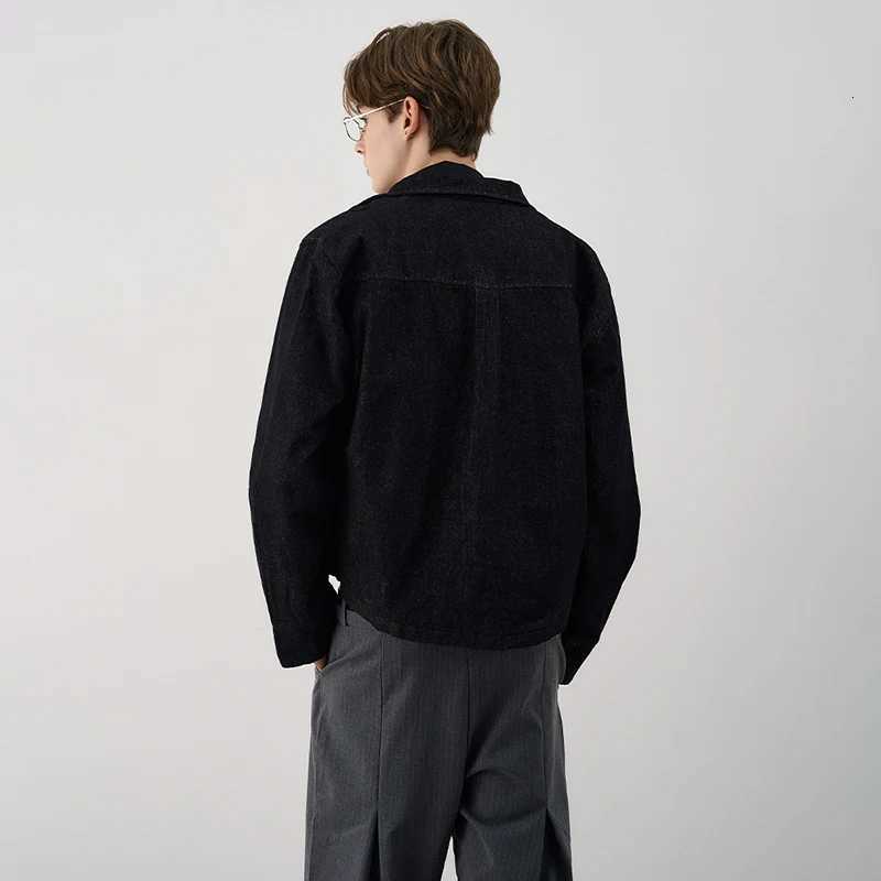 LUZHEN 2025 Autumn New Elegant Handsome Asymmetric Buttoned Stand Neck Jacket Mens Fashion Original Solid Color Clothes JY3938 C260325