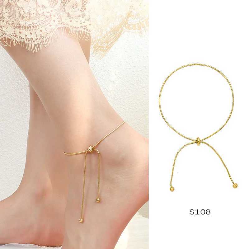 Anklets For Women Stainless Steel 18K Gold Plated High Quality No Tarnish Womens Ankle Foot Chains Luxury Ankle Strap H260325 - view 7