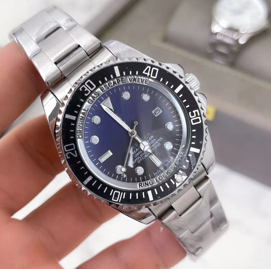 Men Watch Blue DayiDate SEA-DWELLER Stainless Steel BLSO Automatic Black Diver Mens Watches Wristwatches #22