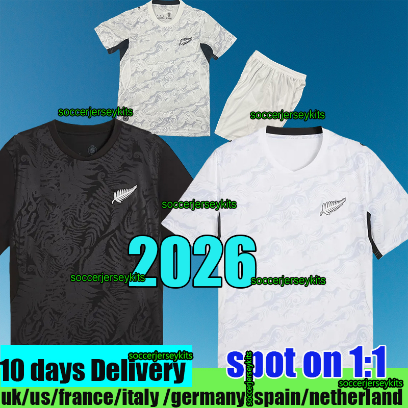 2026 New Zealand soccer jersey world cup 2026 home kids kit black away football shirts World Cup national team