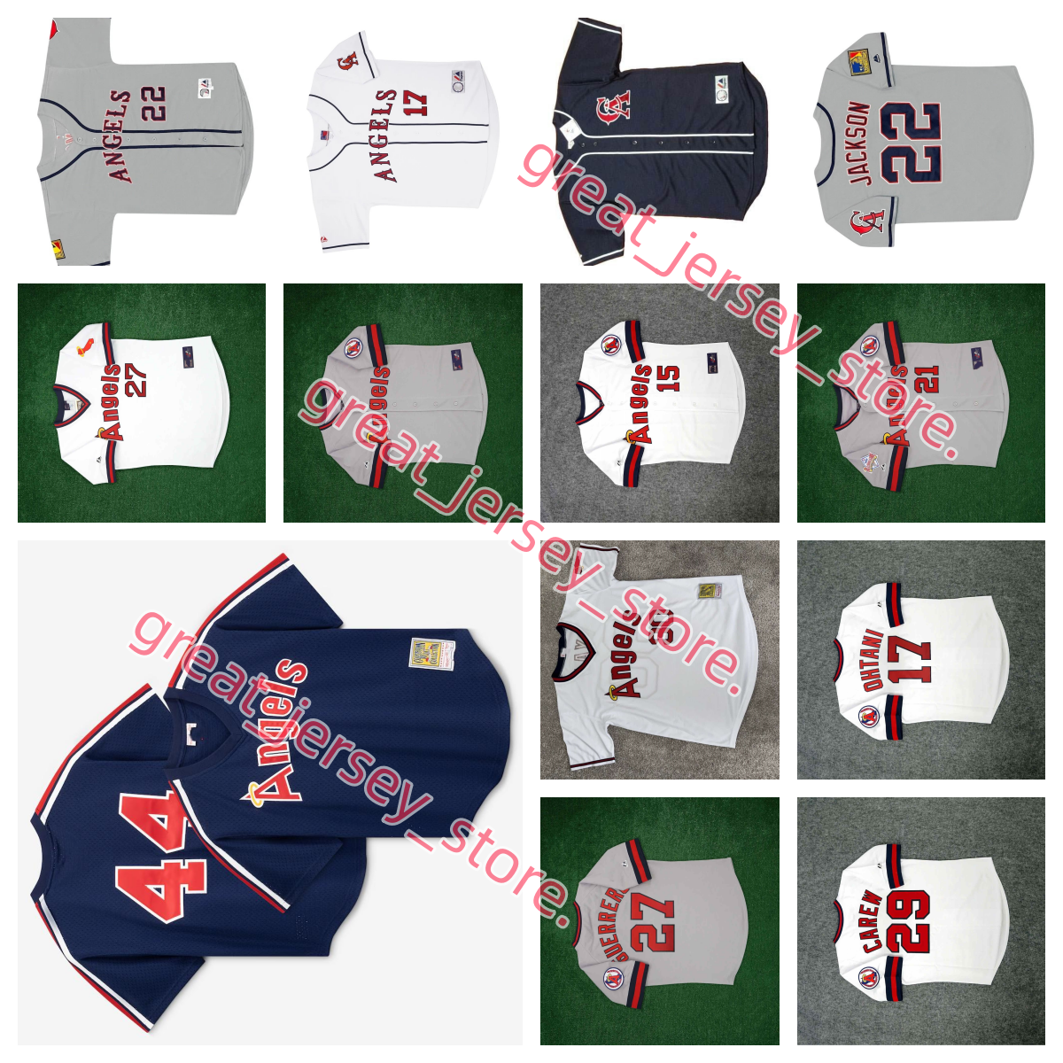 California Angels throwback Baseball Jerseys Jackson Wally Joyner Chuck Finley Chili Davis Wally Joyner Darin Erstad Mike Trout 27 Tim Salmon Nolan Ryan Jim Abbott