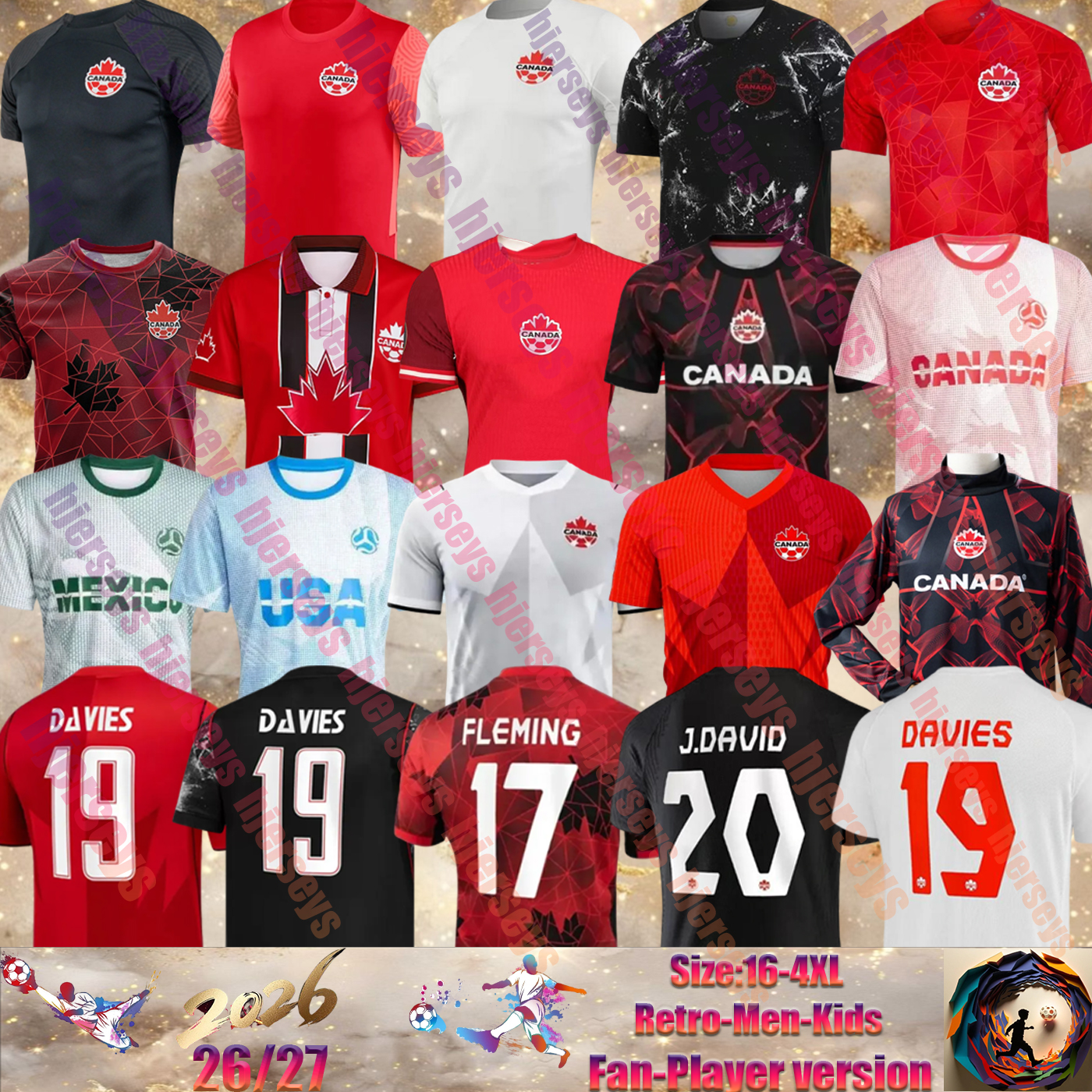 26 World Cup Canada Soccer Jerseys Fleming Larin Buchanan 1998 retro DAVIES J.DAVID EUSTAQUIO LARIN CAVALLINI MILLAR FRASER home away 3rd men Football Shirts kids kit