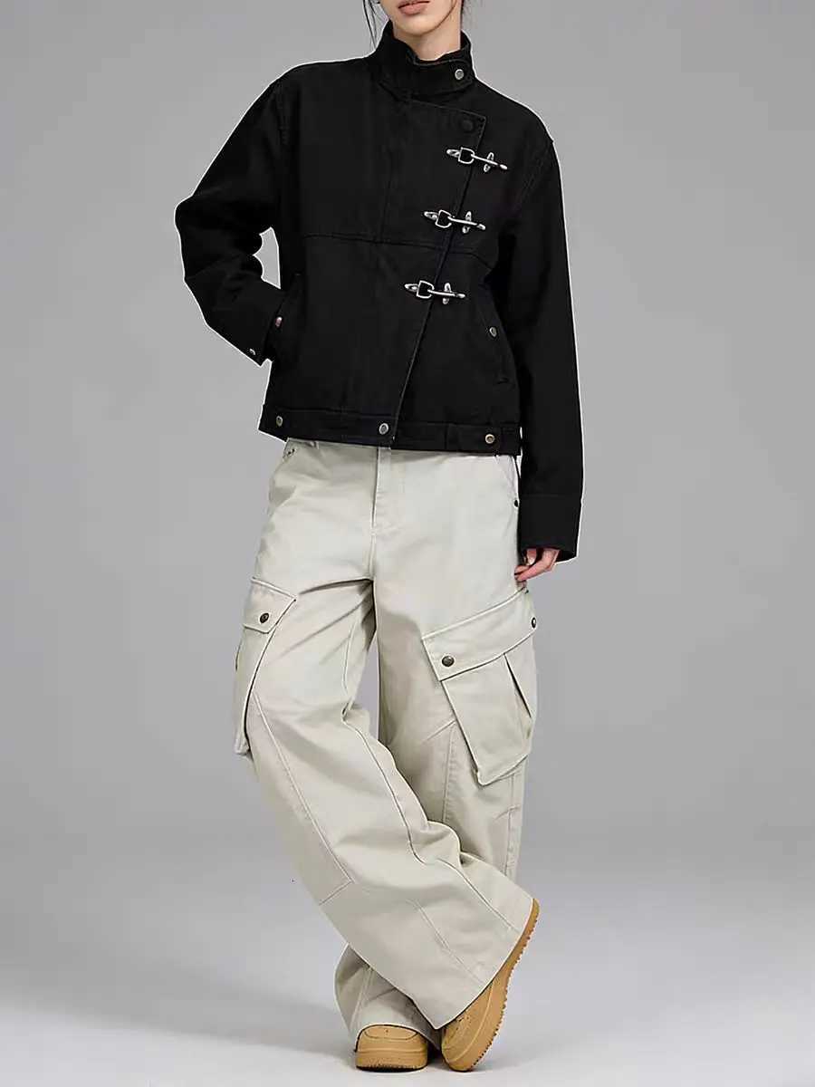 Airplane Button Jacket 2025 American Harajuku Spring And Autumn Mens Personalized Splicing Korean Fashion Retro Casual Jackets C260325