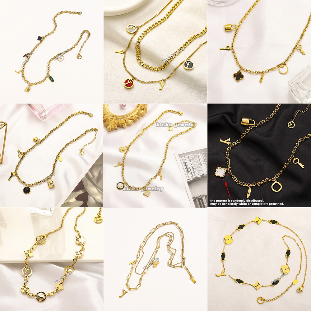 20 stylish classic necklaces, designer necklaces, thick chain necklaces, letter pendants, daily wear, fashionable and stylish matching, holiday gifts
