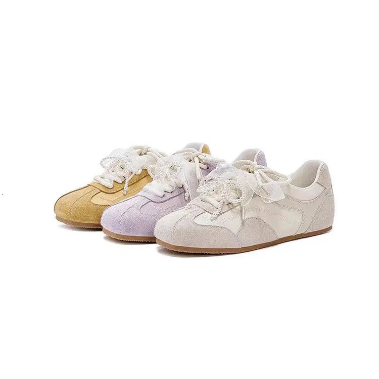 Ddmysports Ballet Style Women S Training New Spring Casual Sneakers With Sole And Soft Upper Sports Flat Leather White Shoes Outdoor