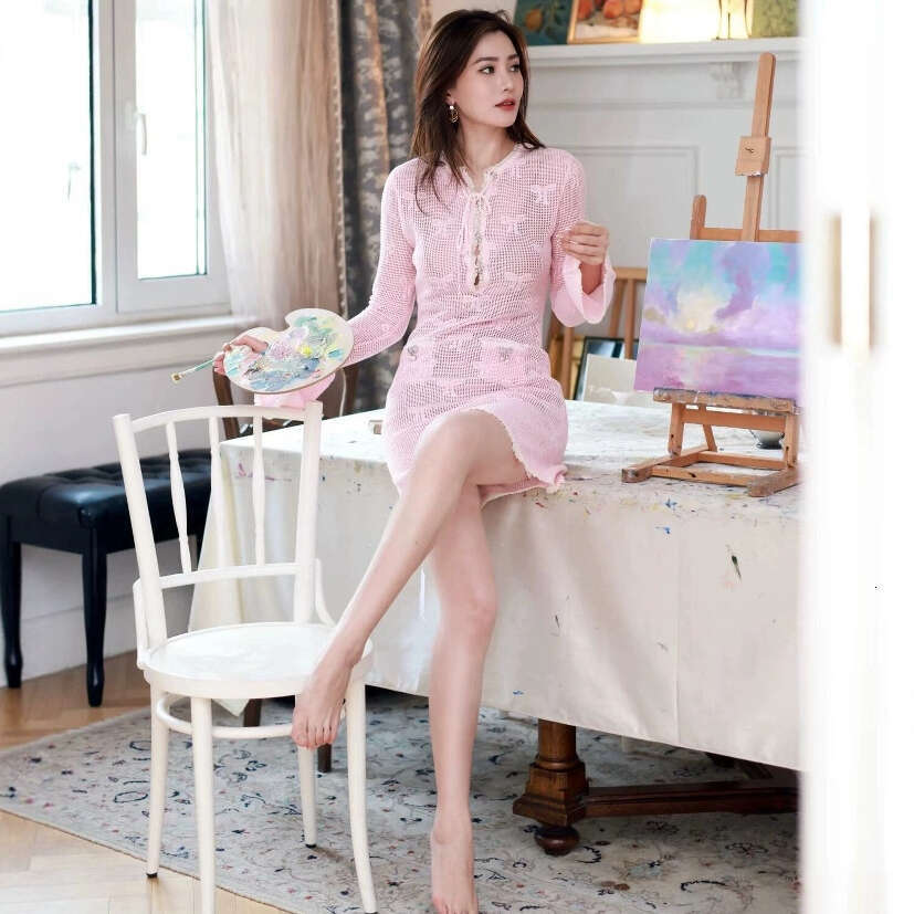 2026 Summer New Designer High end k30 French Jacquard Hollow Lace Knitted Cardigan Lining Women's Clothing