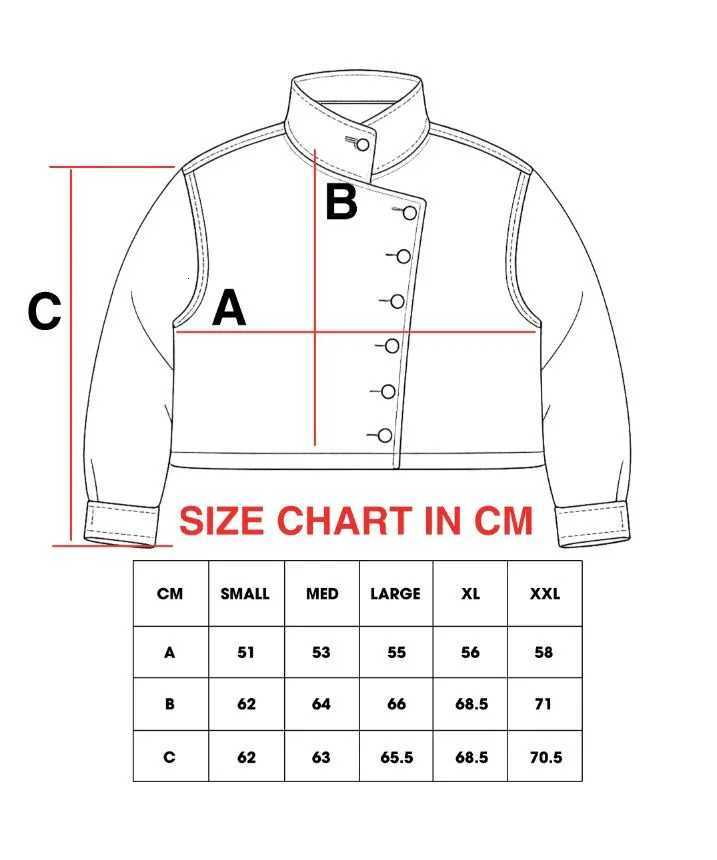 Y2K White Cotton Twill Cropped Jacket with Stand Collar Asymmetric Gold Button Closure Vintage Inspired Casual Outerwear for Men C260325