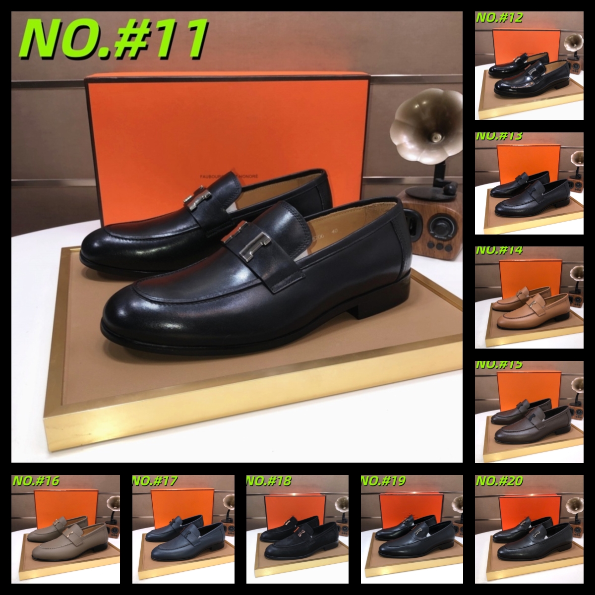 Luxury men's Loafers Slip on Thick Bottom Heightened Metal Triangle Logo Luxury Designer Patent Leather Glossy Fashion flat trainers Size 38-45