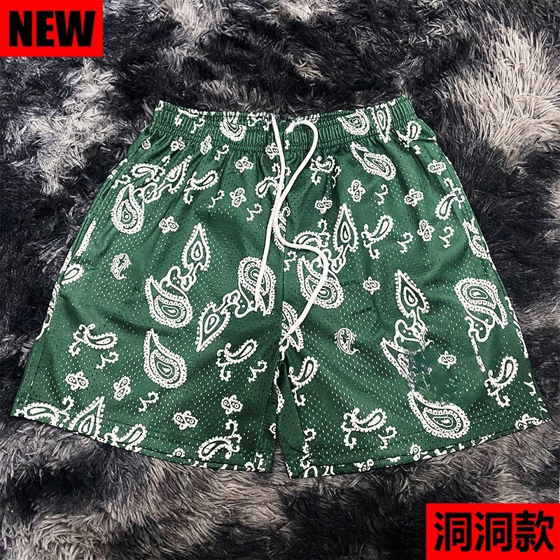 Chic American basketball shorts casual sporty mesh sport loose quarter pants for running, fitness and training W260325