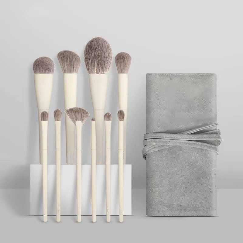 10-piece Zero Makeup Brush Set - Soft Synthetic Fiber Powder Brush, Highlight Brush, Portable Beauty Tools Set D260325