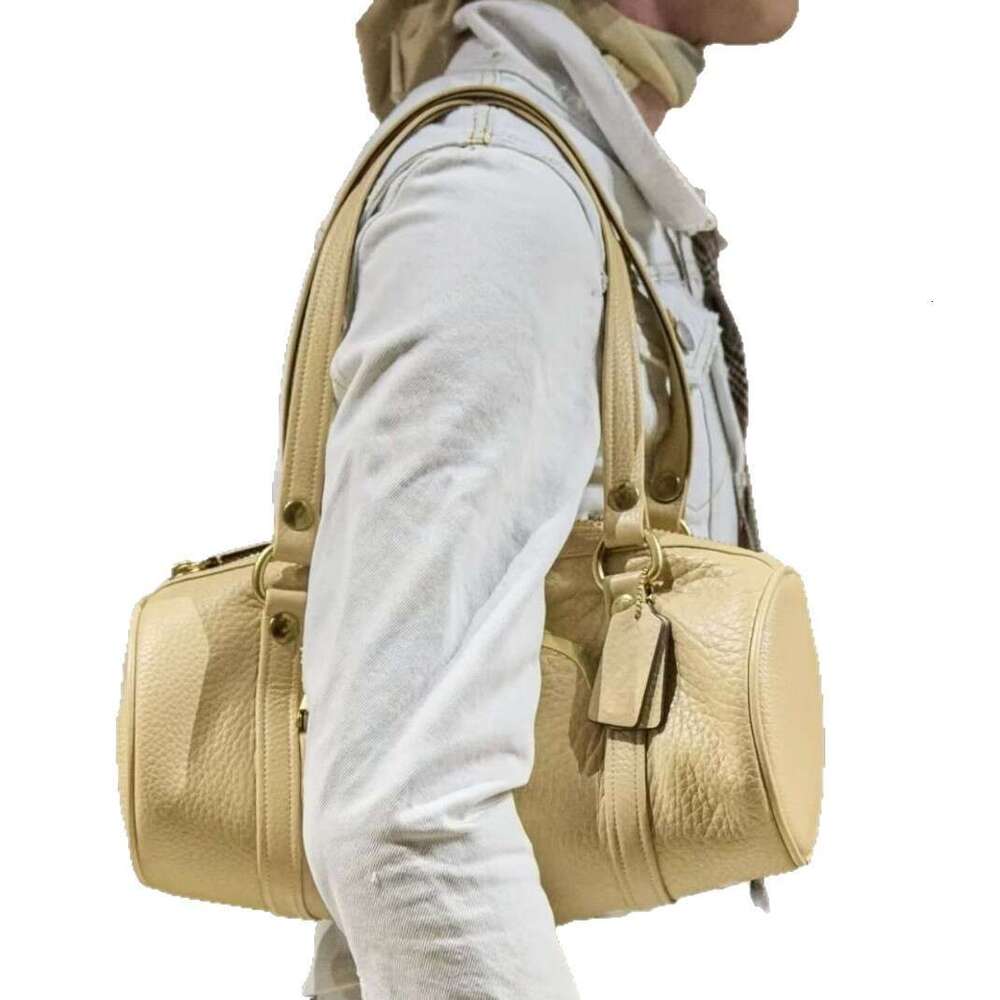 High End Pillow Light Luxury Boston Shoulder Bag For Women Vintage Cylindrical Underarm Bag Factory Wholesale