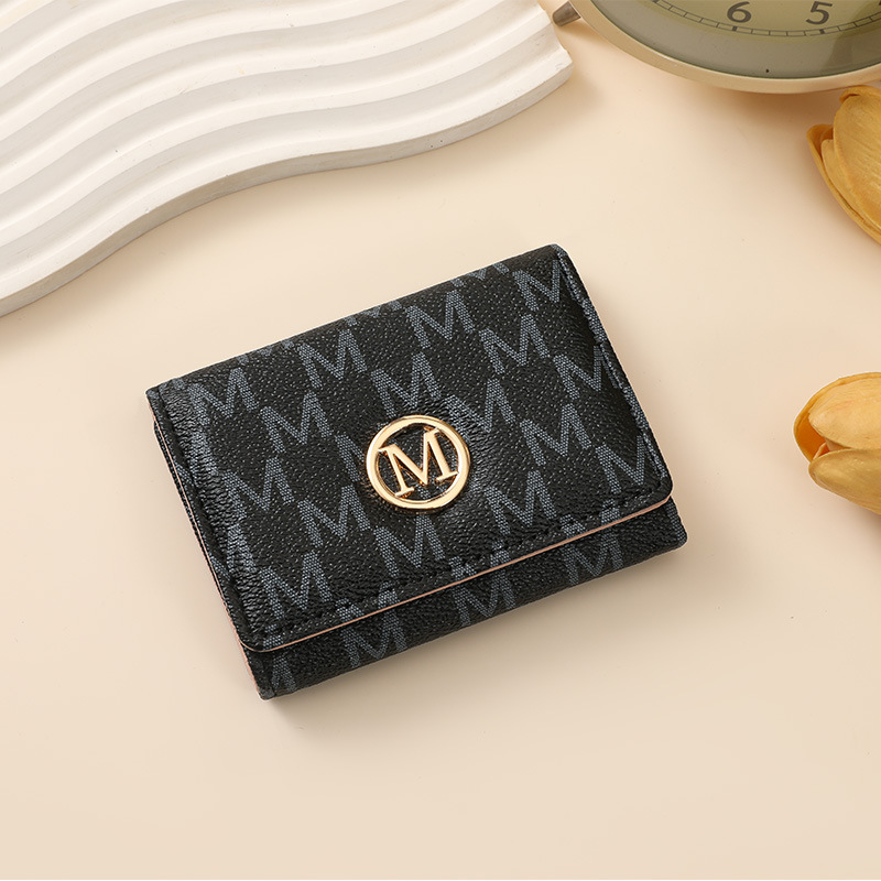 Ladies Short Wallet, New Tri-fold Card Holder, Vintage Classic Printed Coin Purse, Fashionable Ins Portable Stylish Card Wallet, Multifunctional Light - view 6
