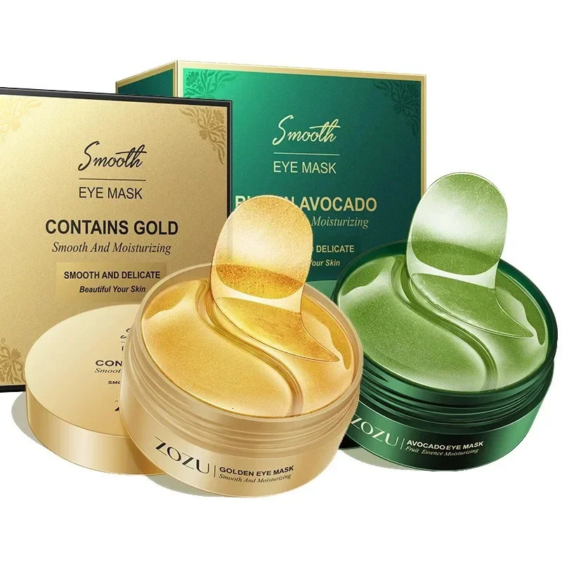 60PCS/120 PCS Eye Mask Avocado Gold Moisturize Firming Improve Eye Bags Eye Patches Anti Eye Patches for Dark Circles 260318