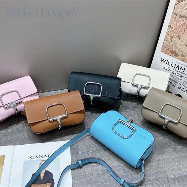 2026 design trend New Genuine Leather Women s Handbag with Lock High end Small Square Multi functional Designer Fashion Cowhide Shoulder Width Saddle Bag