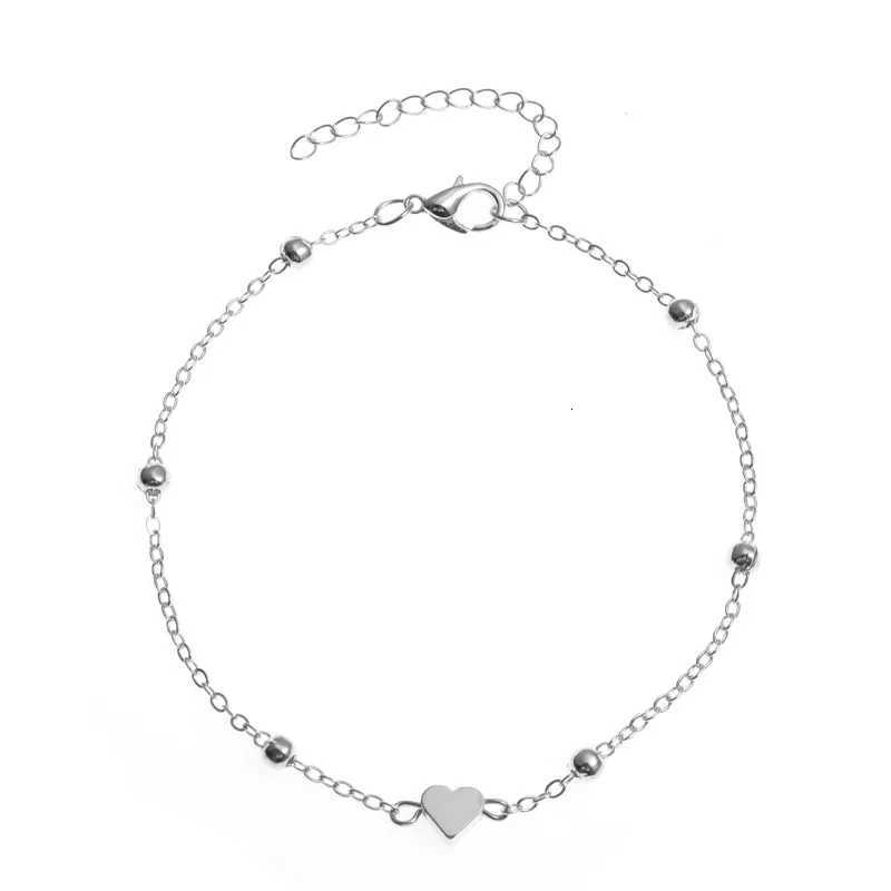 Trendy Beads Multilayer Summer Heart Anklet For Woman Bohemian Vintage Footwear Leg 2021 Female Foot Jewelry Gifts New H260325 - view 4