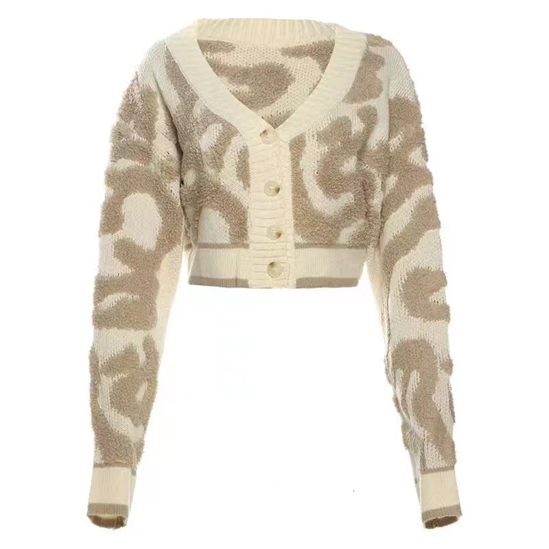 Luxury Brand Designer Clothes 2025 New Autumn Fashion Sweet Color Block Low-Cut V-Neck Button High-Waist Slim Knitted Top For Women