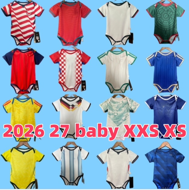 26 27 Baby Soccer Jersey Brazil Germany BB Spain Baby Home Away Algeria kids Football kit