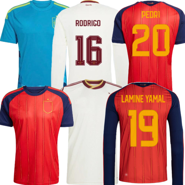 2026 World Cup SPAIN Soccer Jerseys PEDRI GAVI LAMINE YAMAL MORATA Carvajal OLMO FERRAN RODRIGO ZUBIMENDI MERINO Jersey SPANISH Men kids kit football shirts