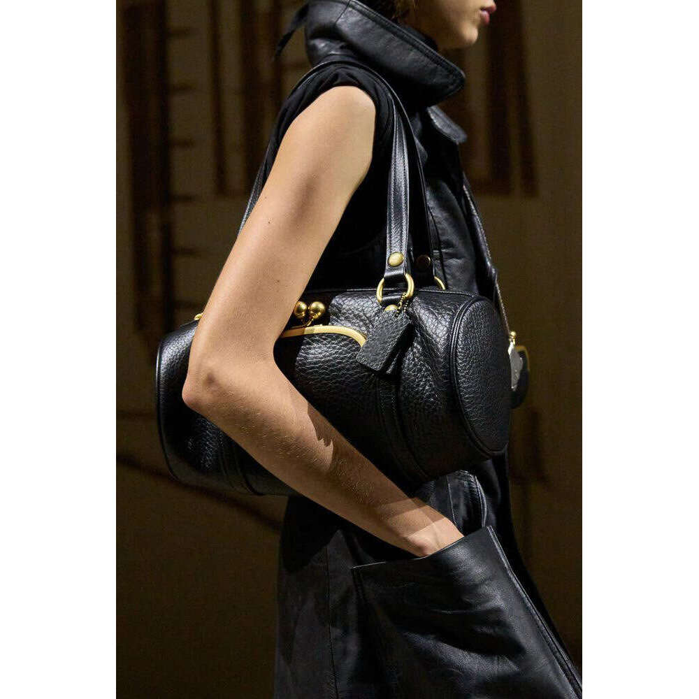 High End Pillow Light Luxury Boston Shoulder Bag For Women Vintage Cylindrical Underarm Bag Factory Wholesale