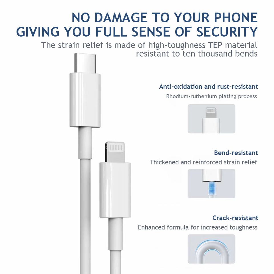 MFi Certified Fast Charging Cable for iPhone Original Data Sync Charger Cord Wholesale Factory Supply - view 4