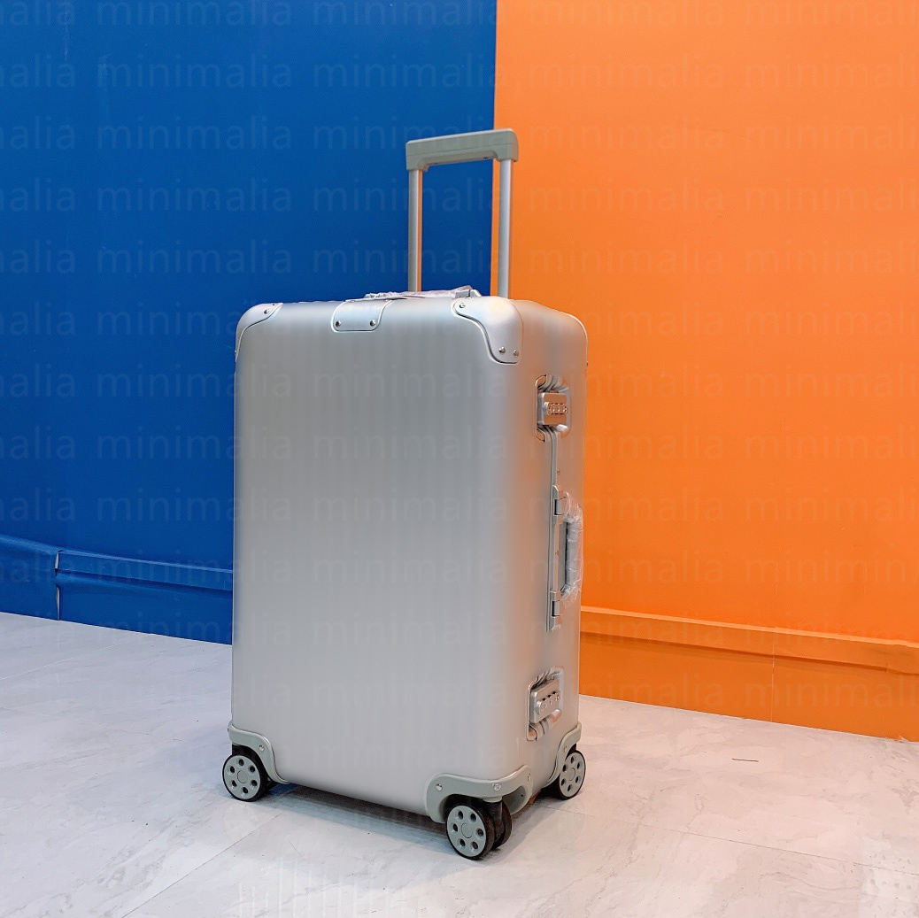 ALuminum Designer Luggage Boarding Suitcases Rolling Suitcase With Wheel Travel Lager Capacity Trolley case Combination Lock Luxury Luggage
