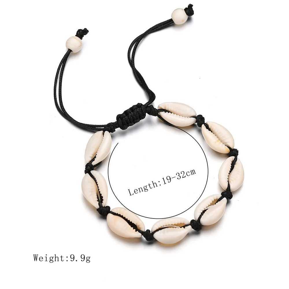 Summer Beach Shell Anklet For Women Bohemian Braided Rope Adjustable Chain Bangle Girls Leisure Vacation Jewelry H260325 - view 3