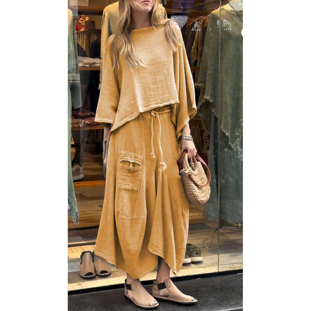 2026 Spring/Summer New Designer Women's Fashion Casual Solid Color Loose Skirt s4 Two Piece Set