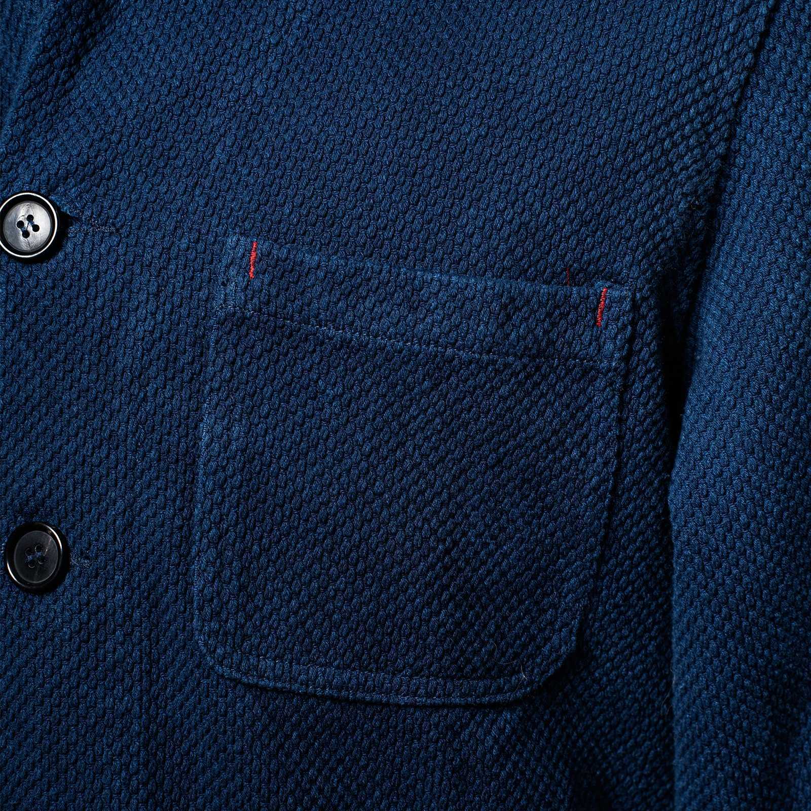 Vintage French Indigo Cargo Jacket Men Retro Casual Cardigan Coat Autumn Winter New Lapel Multi-pocket Blue Dyed Tooling Jacket C260325