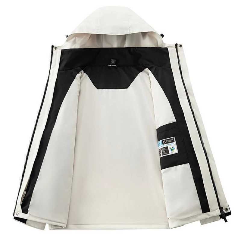 Mens Inner Pocket Hooded Autumn Outdoor Waterproof Comfortable Cycling Travel Climbing Mountaineering Windbreaker M260325