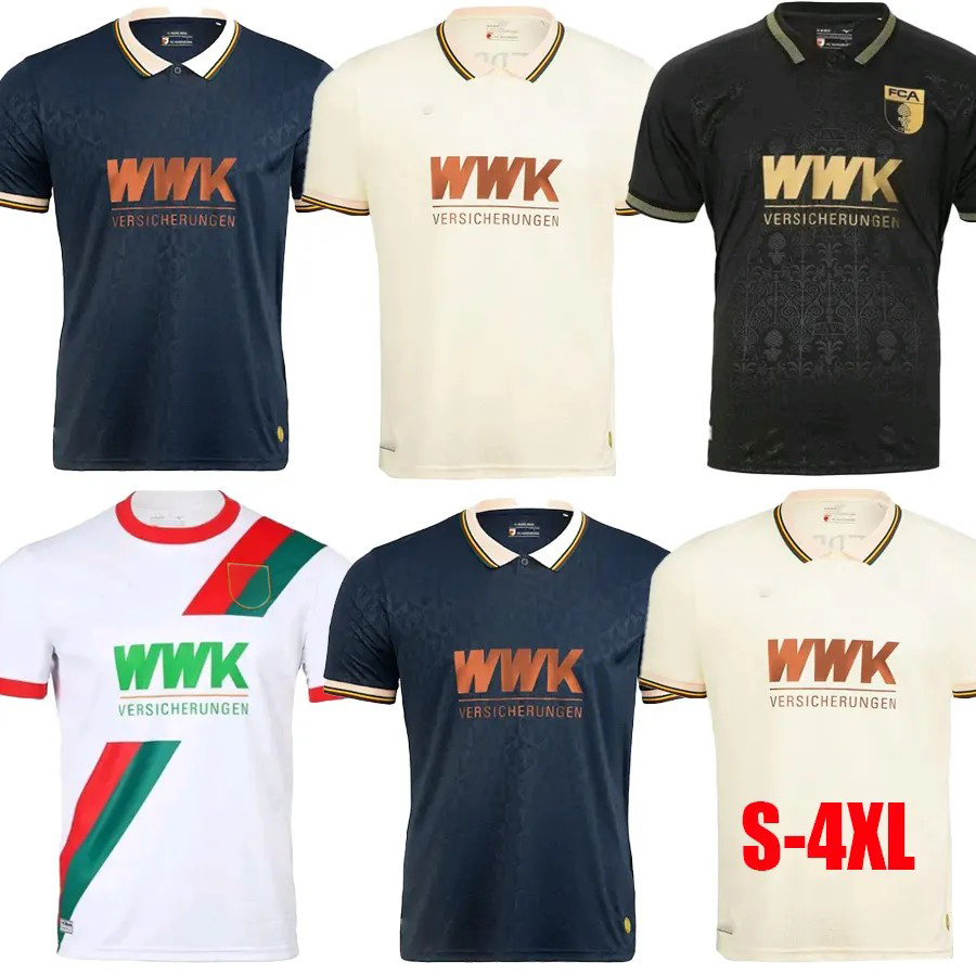 2026 augsburg soccer jerseys shirts DORSCH REXHBECAJ MAIER ESSENDE TIETZ ONYEKA WOLF GOUWELEEUW 26 football Home Away Mens Womens Kit uniform