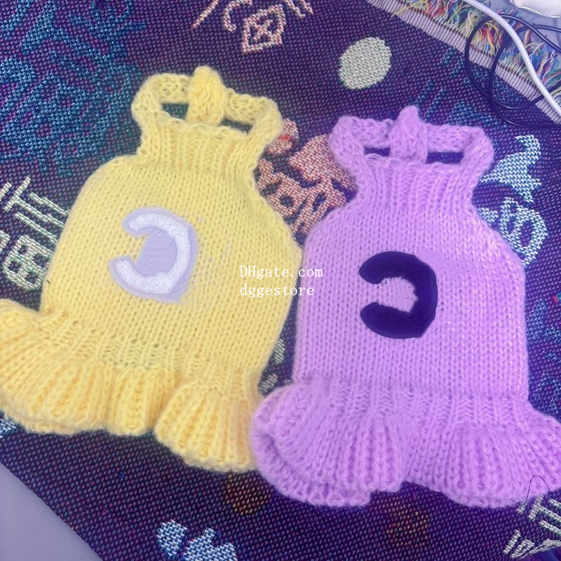 Designer Dog Clothes Luxury Dog Sweater Puppy Dress, Warm Pet Small Dogs Clothes Winter Rabbit Sweater Pets Sweatshirt Dogs Coat Cat Coats Kitten Dresses Candy Y278