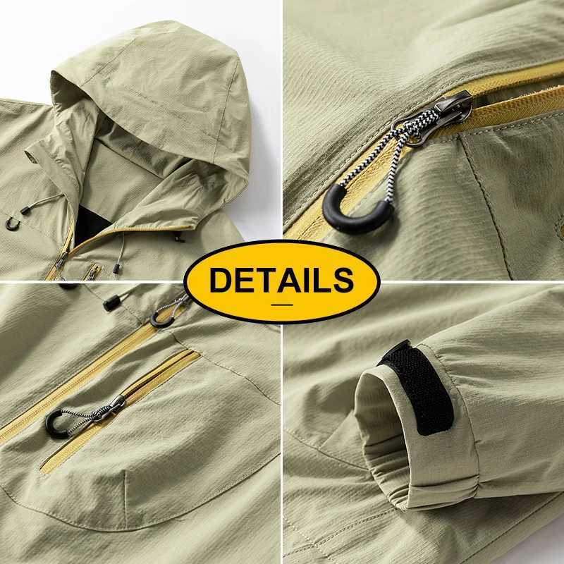 CHRLCK Mens Hiking Waterproof Windproof Windbreaker Women Outdoor Camping Trekking Fishing Fashion Coats Unsiex a03 M260325