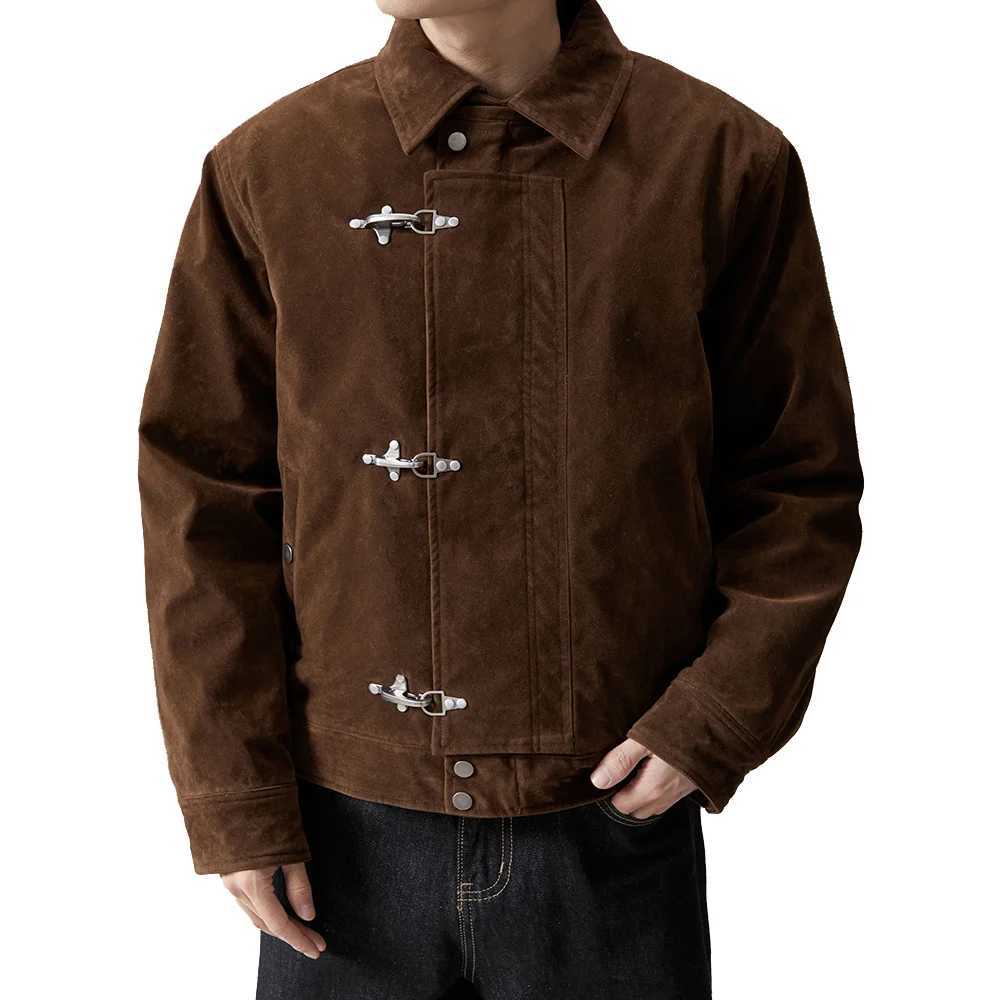 Men Autumn Winter Vintage Fashion Plane Buckle Loose Casual Padded Cotton Thicken Quilted Cargo Jacket Women Warm Coat Outerwear C260325