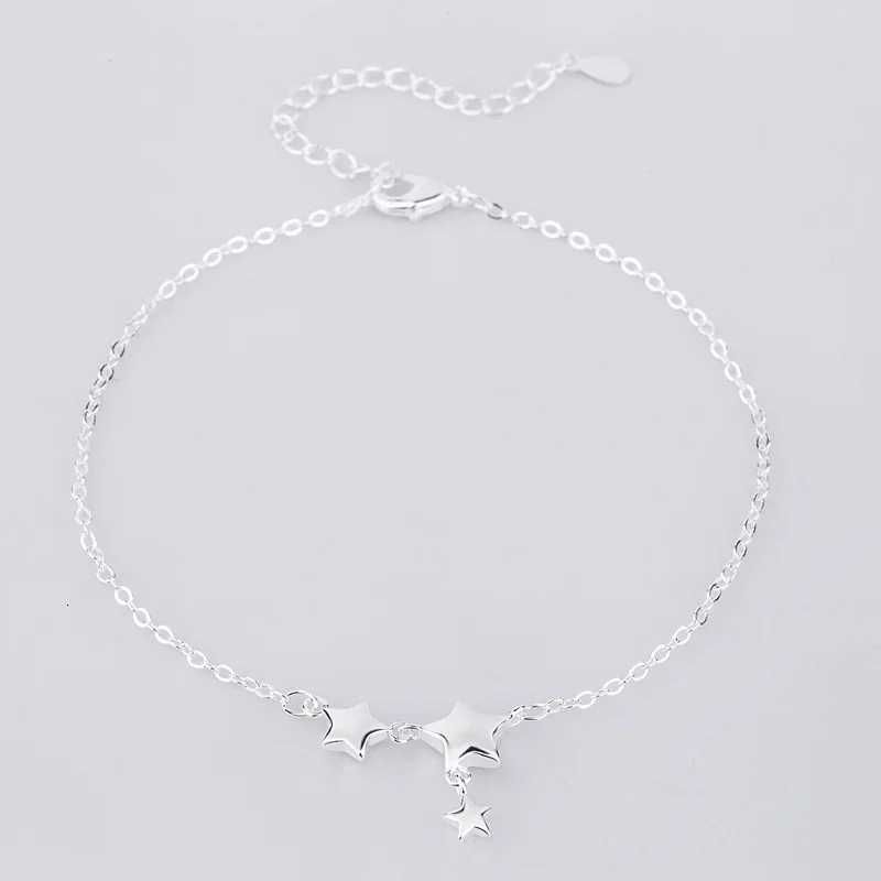 Buyee 925 Sterling Silver Female Fashion Anklets Elegant Star Simple Anklets for Women Fashion Fine Jewelry Chain Gift H260325 - view 4